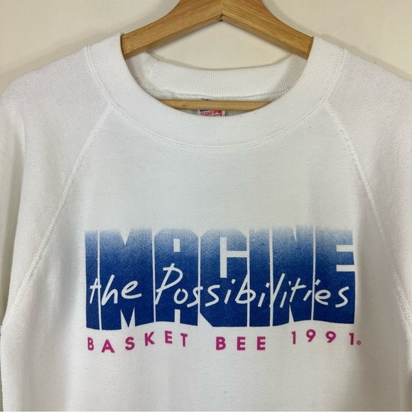 1991 Vintage Basket Bee  Pullover Crewneck - Picture 2 of 8